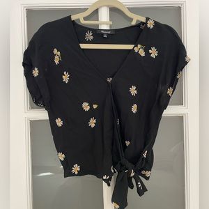 Madewell Floral Wrap top